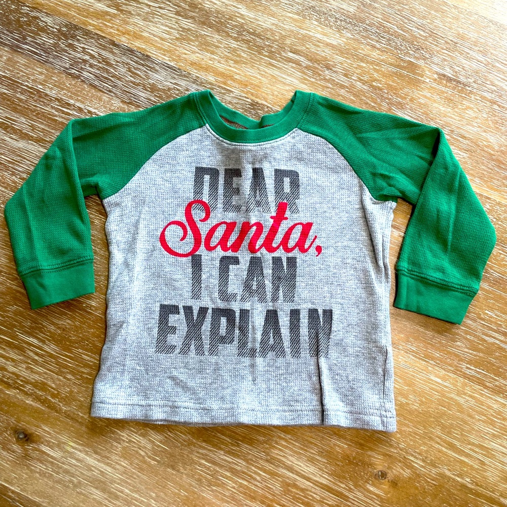 Carters Long Sleeve Thermal Christmas Santa 18 months